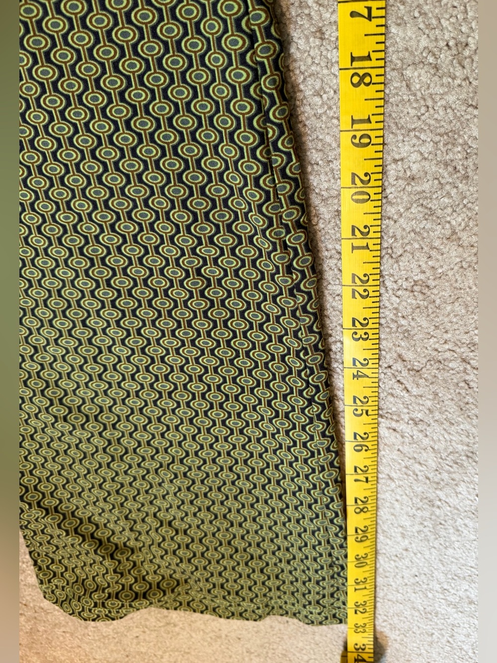 Urban Outfitters Olive Green Patterned Flare Pants - Picture 7 of 8